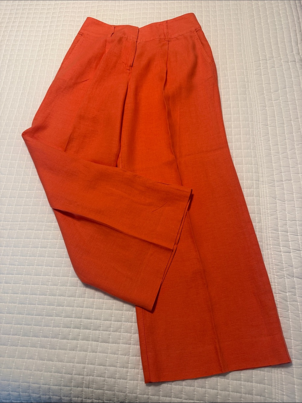 Boden- wide leg linen ankle pants